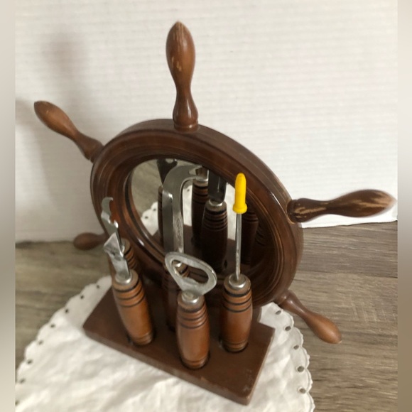 Vtg MCM Nautical Barware Set - Picture 5 of 16